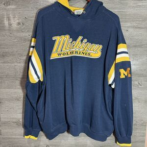 Vintage Lee Sports Michigan Wolverines Hoodie Logo Y2K Size XL